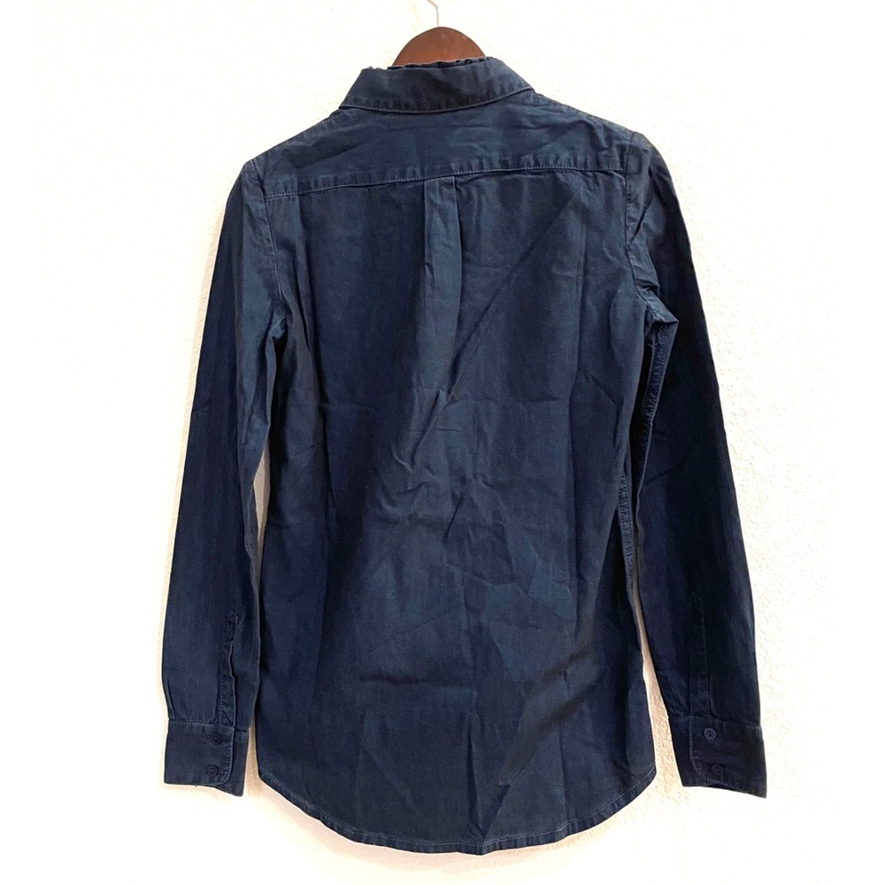 NWT Preen Line Nevada Embroidered Chambray Shirt Indigo Size Small - Picture 8 of 12